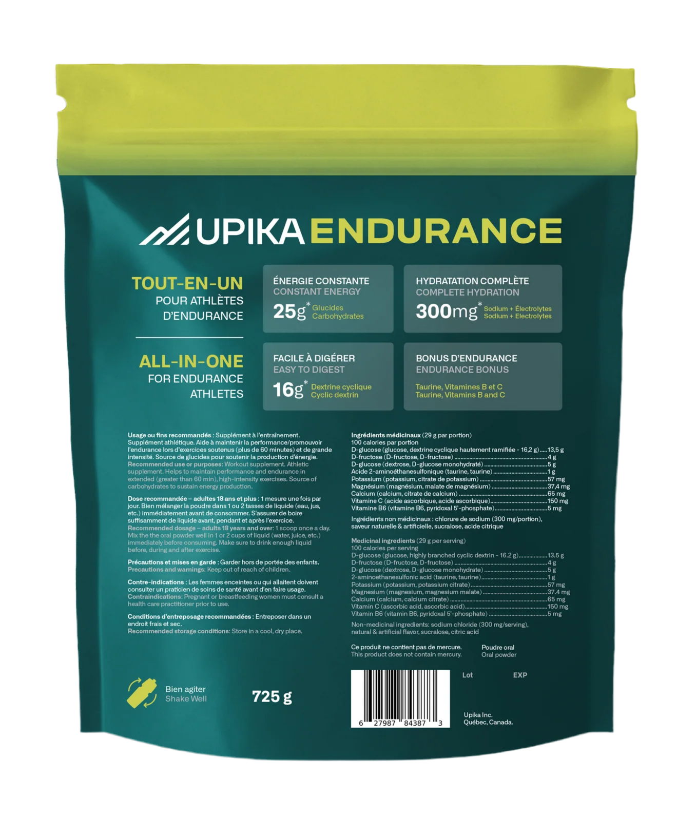 UPIKA ENDURANCE FRAMBOISE BLEU
