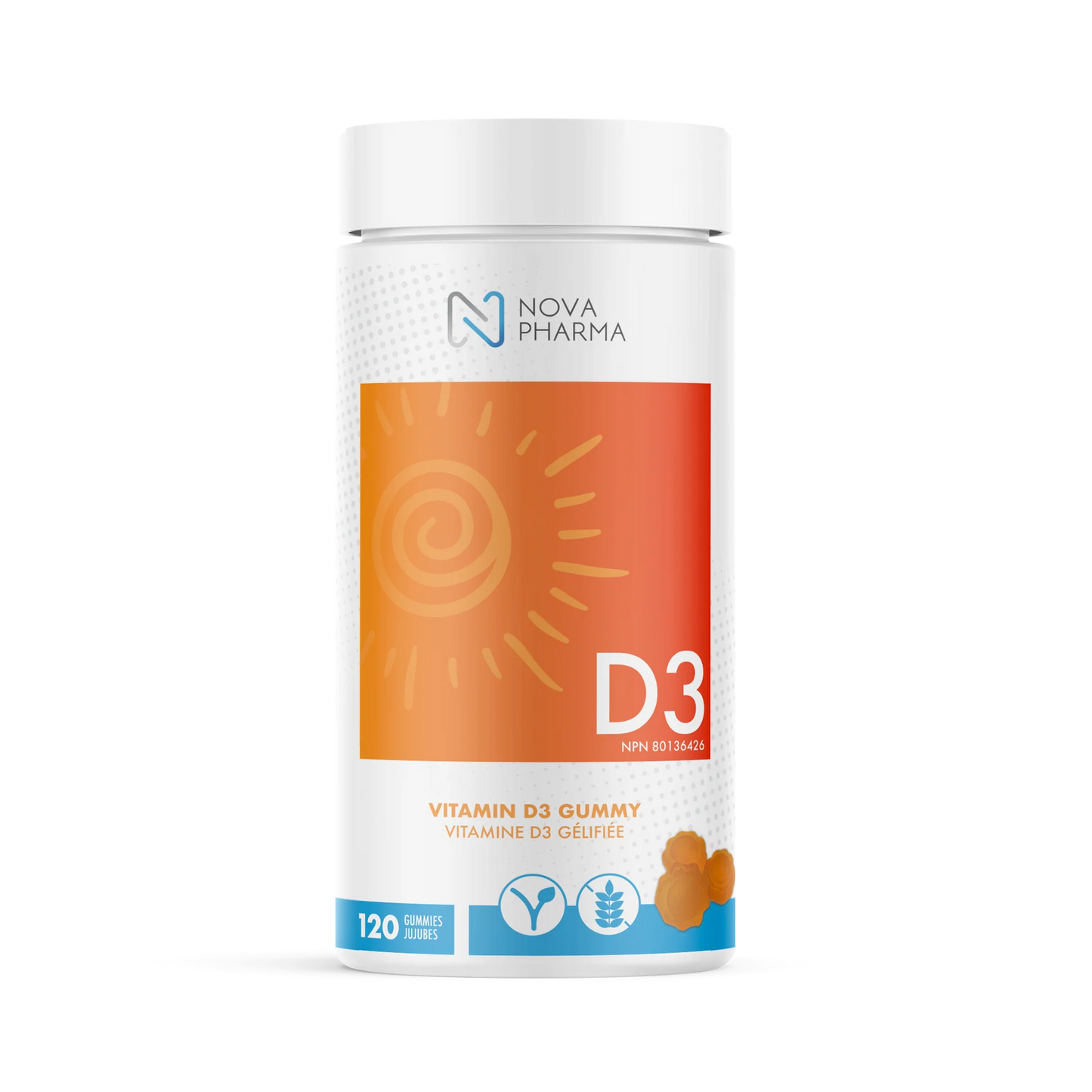 Vitamine D3 (120 jujubes)