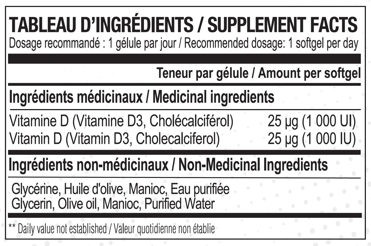 Vitamine D3 (240 gélules)