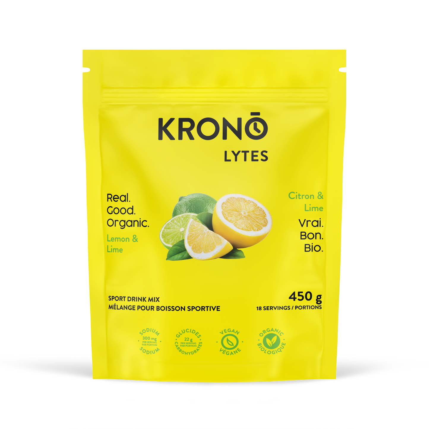 KRONO Boisson Electrolytes 450g Lime et Citron