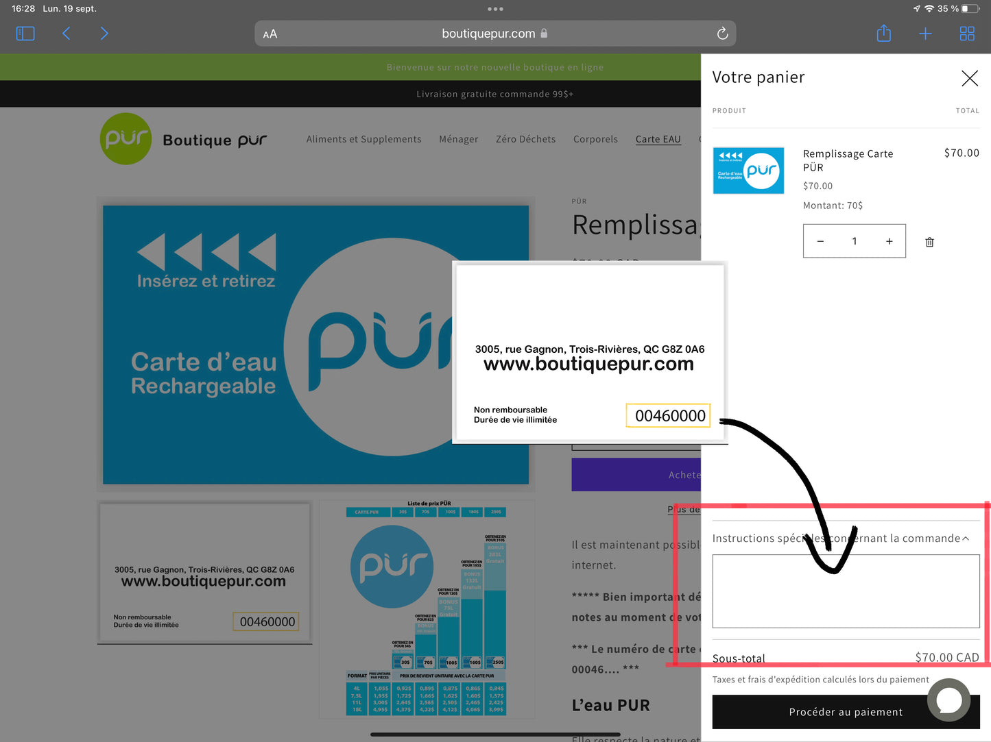 Remplissage Carte PÜR