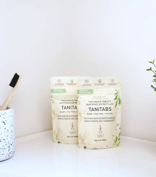 Dentifrice en pastilles Menthe avec charbon - Recharge 124