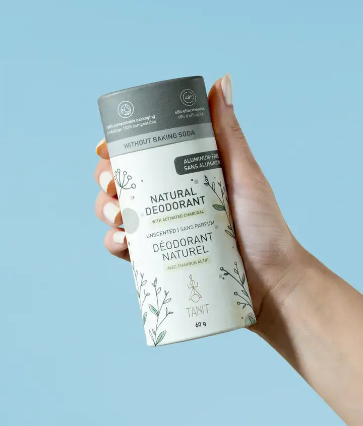 Déodorant solide naturel: Non parfumé au charbon actif