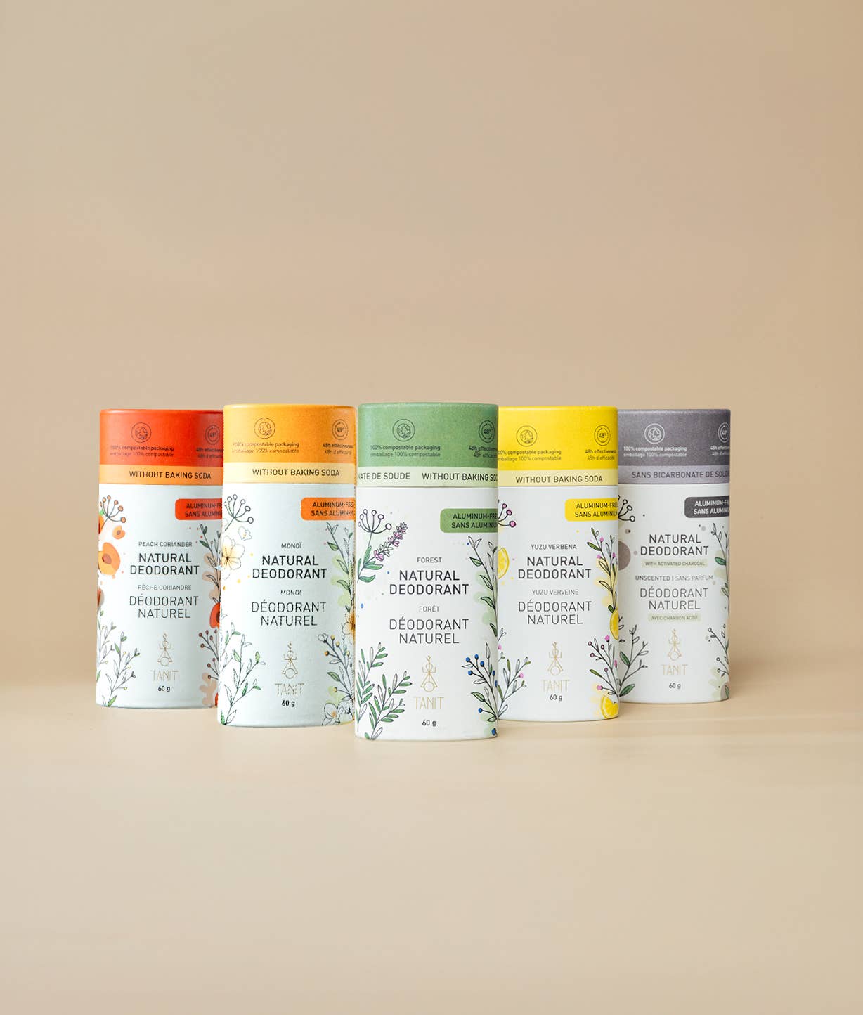 Déodorant solide naturel: Pêche + coriandre