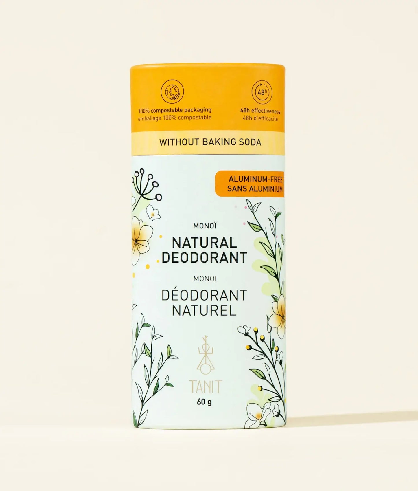 Déodorant solide naturel: Non parfumé au charbon actif